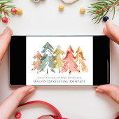 Waterverf bedrijfsinsteekstructuur feestdagen kaart