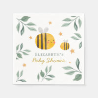 Waterverf Bee Honey Sweet Baby shower servetten
