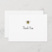 Waterverf Bee Note Kaart (Voorkant / Achterkant)