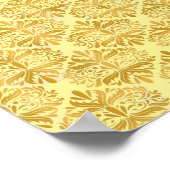 Waterverf Bee op Damask Poster (Hoek)