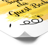 Waterverf Beeld Gelieve ons gastboek te onderteken Poster (Hoek)