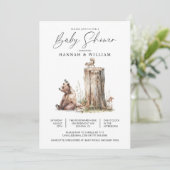 Waterverf Beer Baby shower Kaart (Staand voorkant)