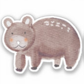 Waterverf Beer bossen Sticker (Voorkant)