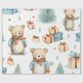  Waterverf Beer Cadeaupapier (Vlak)