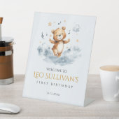 Waterverf Beer eerste verjaardag voetstuk Reclamebord Met Voetstuk (Insitu)