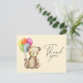 Waterverf Beer elegant Hartelijk dank Briefkaart (Staand voorkant)