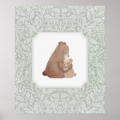 Waterverf beer, kinderkamer poster (Voorkant)