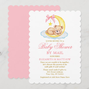 Waterverf Beer Moon Pink Gold Shower per post Kaart