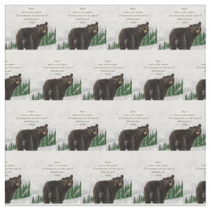 Waterverf Beer Totem Spirit Animal Guide Stof