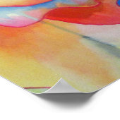 Waterverf begonia abstracte kunst poster (Hoek)