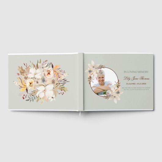 Waterverf begrafenis gastenboek | In liefdevolle h (Volledig)