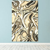 Waterverf Behandelde Moderne Retro Artdeco Canvas Afdruk (Insitu (Houten vloer))