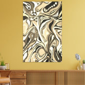 Waterverf Behandelde Moderne Retro Artdeco Canvas Afdruk (Insitu (Woonkamer))