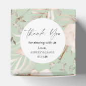 Waterverf beige florale gepersonaliseerde botanisc bedankdoosjes (Bovenkant)