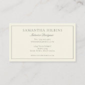 Waterverf Beige Interior Designer Professional Visitekaartje (Achterkant)