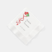 Waterverf Bel kerstbruiloft Cocktail Napkins Servetten (Hoek)