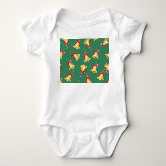Waterverf Bell Pattern Groen Naadloos Romper (Voorkant)