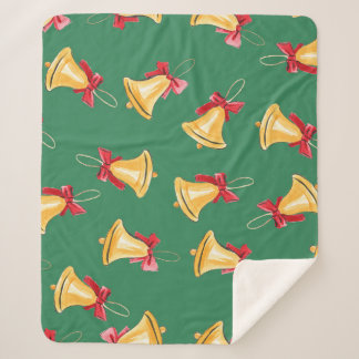 Waterverf Bell Pattern Groen Naadloos Sherpa Deken