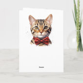 Waterverf Bengaalse kat Verjaardag Kaart (Achterkant)