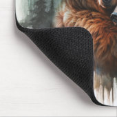 Waterverf Beren & Bomen Rustieke Wildernis Muismat (Hoek)