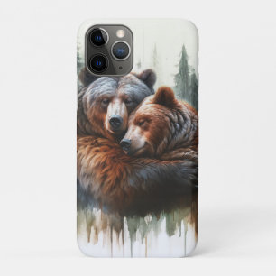 Waterverf Beren Landelijke Wildernis iPhone 11 Pro Hoesje