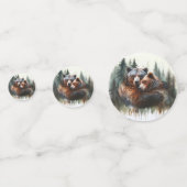 Waterverf Beren rustieke wildernis bruiloft Confetti (Voorkanten)