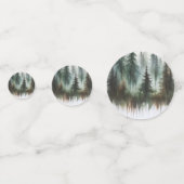 Waterverf Beren rustieke wildernis bruiloft Confetti (Achterkanten)