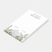 Waterverf berg en bos met monogram post-it® notes (Schuin)