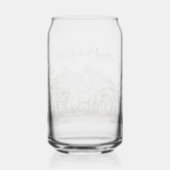 Waterverf berg- en boslandschap met monogram blikvorm glas (Achterkant)