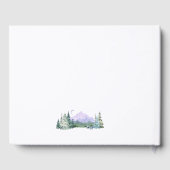 Waterverf Bergen Bos Elegant Bruiloft Gastenboek (Achterkant)