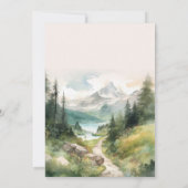 Waterverf bergen en dennenbos kaart (Achterkant)