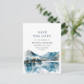 Waterverf bergen Forest Wedding Save the Date Briefkaart (Staand voorkant)