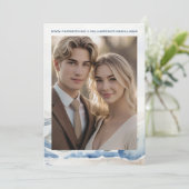 Waterverf Bergen Rustieke bruiloft Save the Date (Staand voorkant)