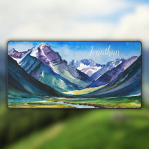 Waterverf bergen Schilderachtig landschap