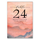 Waterverf bergkoraalzonsondergang kaart (Voorkant)