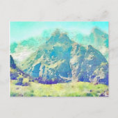 Waterverf Berglandschap Briefkaart (Voorkant)