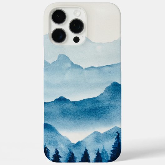 Waterverf berglandschap Case-Mate iPhone case (Achterkant)