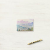Waterverf berglandschap post-it® notes (Op bureau)