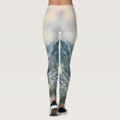Waterverf Bergscène Leggings (Achterkant)
