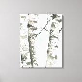 Waterverf Berkenbomen met Blue Sky Wrapped Canva Canvas Afdruk (Voorkant)