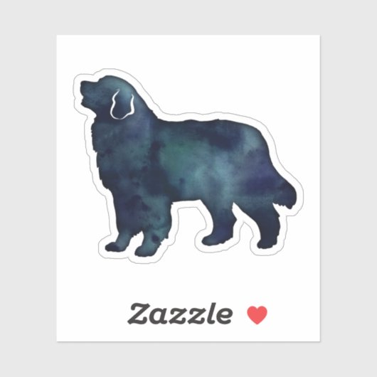 Waterverf Bernese Mountain Dog Black Sticker (Vel)