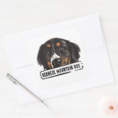 Waterverf Bernese Mountain Dog Square Sticker (Envelop)