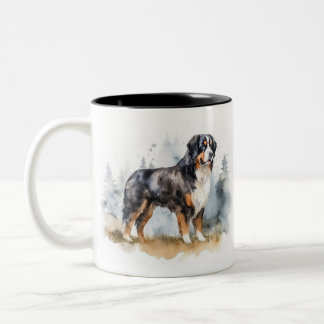 Waterverf Bernese Mt. Dog Tweekleurige Koffiemok