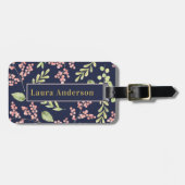 Waterverf Berries Bagagelabel van gepersonaliseerd (Voorkant horizontaal)