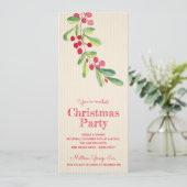 Waterverf Berries en bladeren kerstdagen (Staand voorkant)