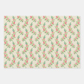 Waterverf Berries en Leaves Holiday Kerstmis Inpakpapier Vel (Voorkant)