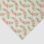 Waterverf Berries en Leaves Holiday Kerstmis Tissuepapier (Detail)