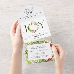 Waterverf Berries geniet van bedrijven All In One Uitnodiging