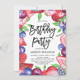 Waterverf Berries Zomerfeest Kaart