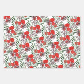 Waterverf Berry en Greenery Leaves Holiday Inpakpapier Vel (Voorkant 3)